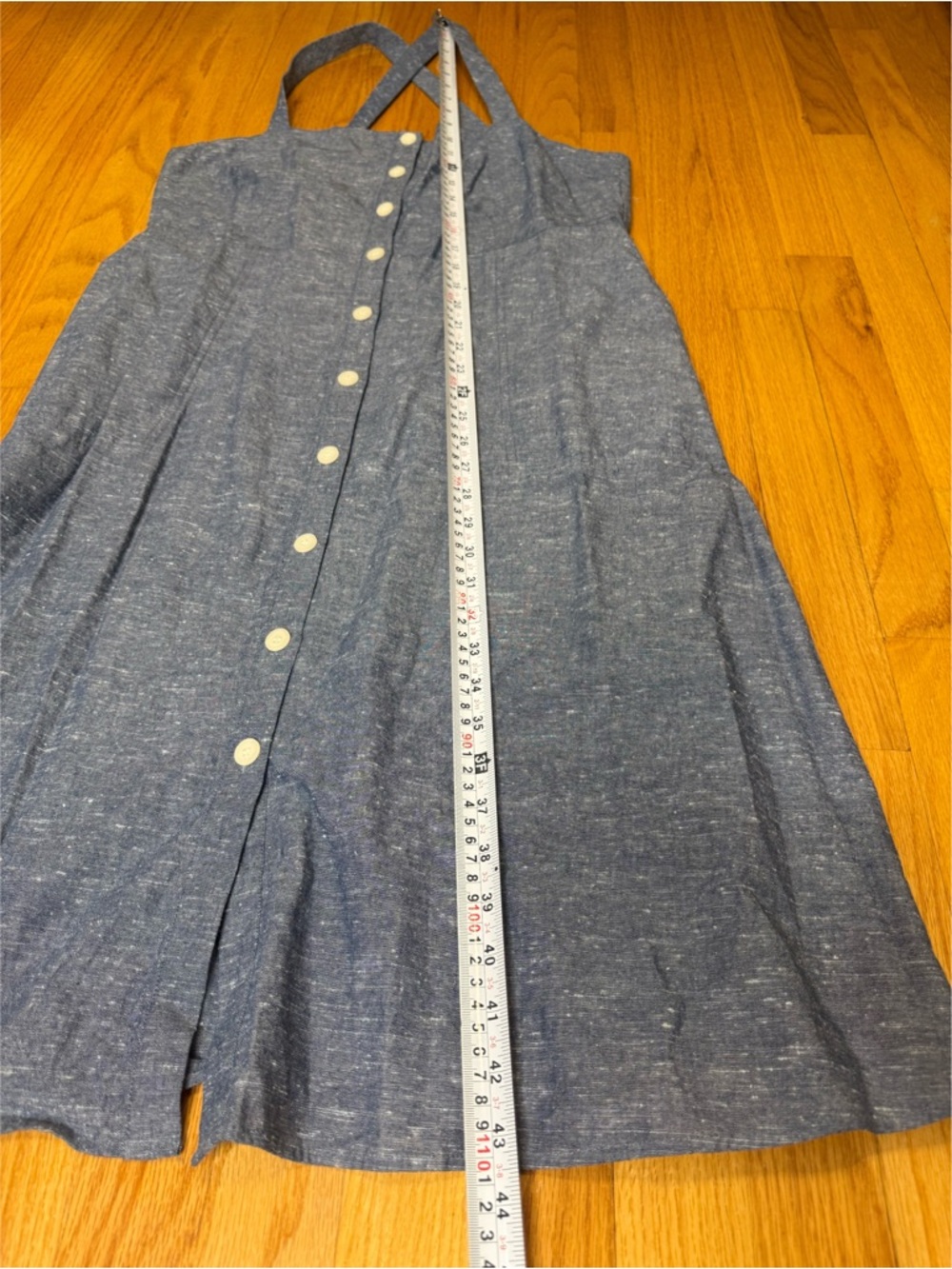 Madewell Chambray Tank Button-Front Midi Dress - Picture 5 of 8